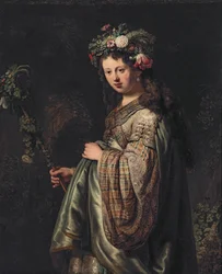 Saskia van Uylenburgh (1612-1642) jako Flora